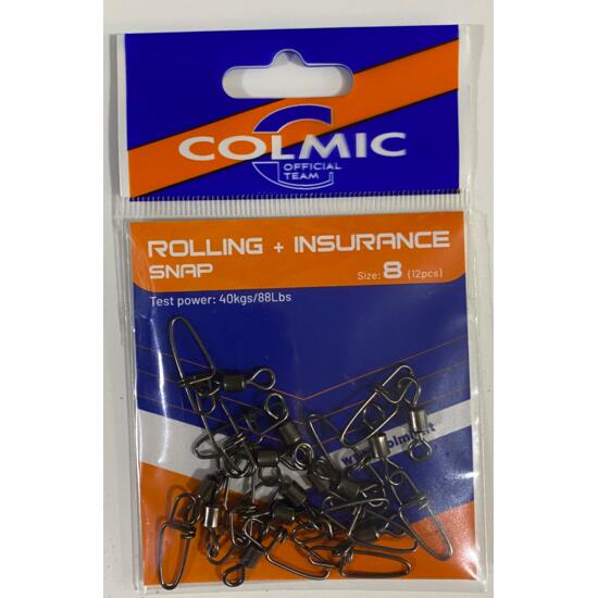Colmic Rolling Swivels + Insurance Snap pcs. 12 TAILLE 1